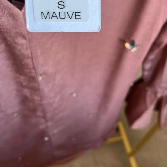 #11 NWT Mauve Pink Gem Stud Dress - Picture 3 of 4